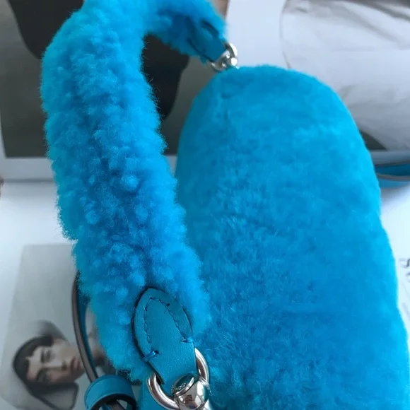 πππ COACH THE LIL NAS X DROP TABBY 18 SHEARLING/LEATHER SHOULDER BAG - Picture 9 of 15